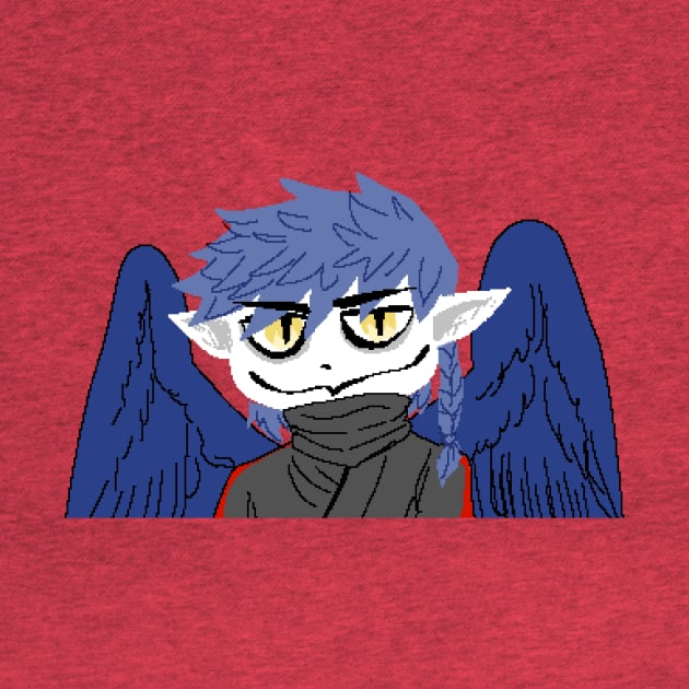 Harpy Monster Boy Birdman Pixel Art by kuraimochi